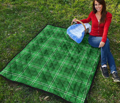 Saint Patrick's Day Tartan Print Quilt