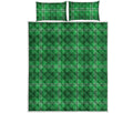 Saint Patrick's Day Tartan Print Quilt Bed Set