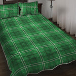Saint Patrick's Day Tartan Print Quilt Bed Set