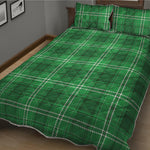 Saint Patrick's Day Tartan Print Quilt Bed Set