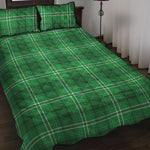 Saint Patrick's Day Tartan Print Quilt Bed Set