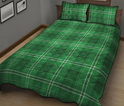 Saint Patrick's Day Tartan Print Quilt Bed Set