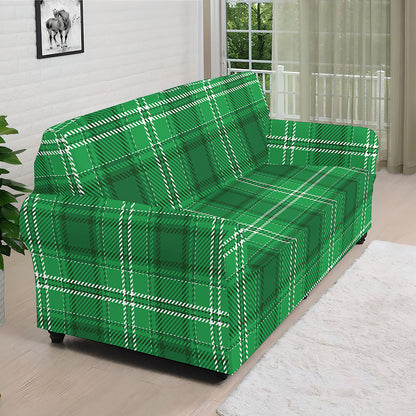 Saint Patrick's Day Tartan Print Sofa Cover