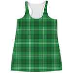 Saint Patrick's Day Tartan Print Women's Racerback Tank Top