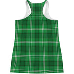Saint Patrick's Day Tartan Print Women's Racerback Tank Top