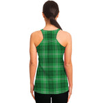 Saint Patrick's Day Tartan Print Women's Racerback Tank Top