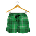 Saint Patrick's Day Tartan Print Women's Shorts