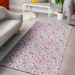 Sakura Cherry Blossom Pattern Print Area Rug