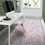 Sakura Cherry Blossom Pattern Print Area Rug