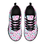Sakura Cherry Blossom Pattern Print Black Sneakers