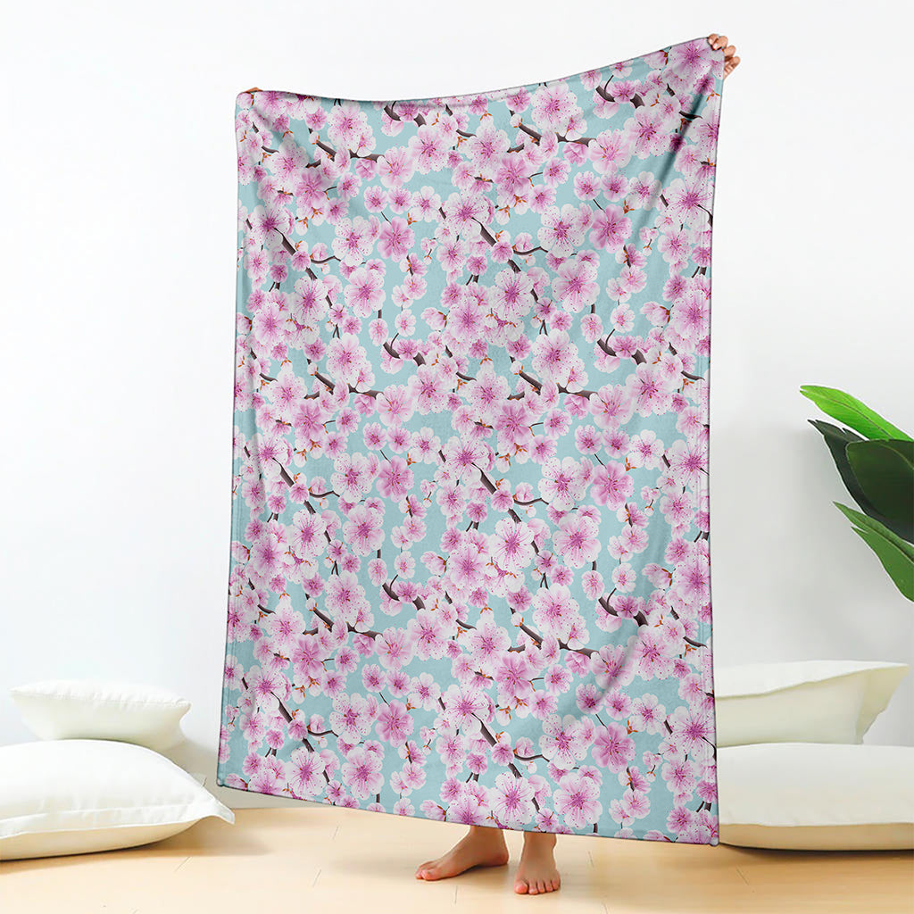 Sakura Cherry Blossom Pattern Print Blanket