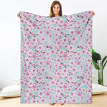 Sakura Cherry Blossom Pattern Print Blanket