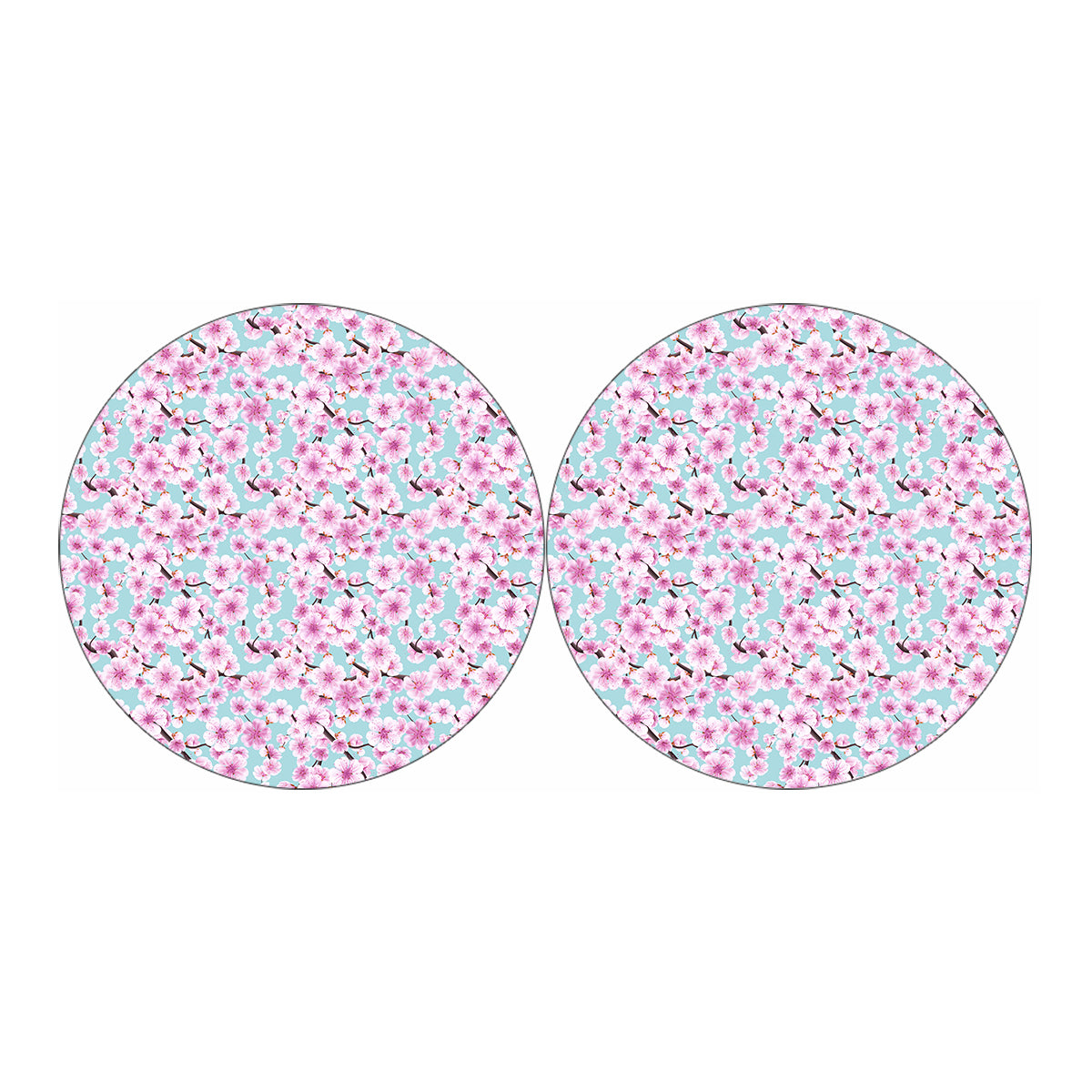 Sakura Cherry Blossom Pattern Print Car Coasters