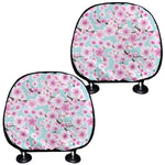 Sakura Cherry Blossom Pattern Print Car Headrest Covers