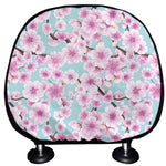 Sakura Cherry Blossom Pattern Print Car Headrest Covers