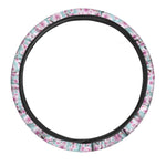 Sakura Cherry Blossom Pattern Print Car Steering Wheel Cover