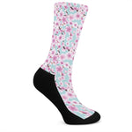 Sakura Cherry Blossom Pattern Print Crew Socks