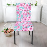 Sakura Cherry Blossom Pattern Print Dining Chair Slipcover