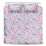 Sakura Cherry Blossom Pattern Print Duvet Cover Bedding Set