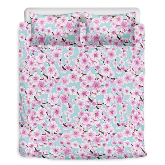 Sakura Cherry Blossom Pattern Print Duvet Cover Bedding Set