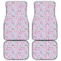 Sakura Cherry Blossom Pattern Print Front and Back Car Floor Mats