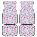 Sakura Cherry Blossom Pattern Print Front and Back Car Floor Mats