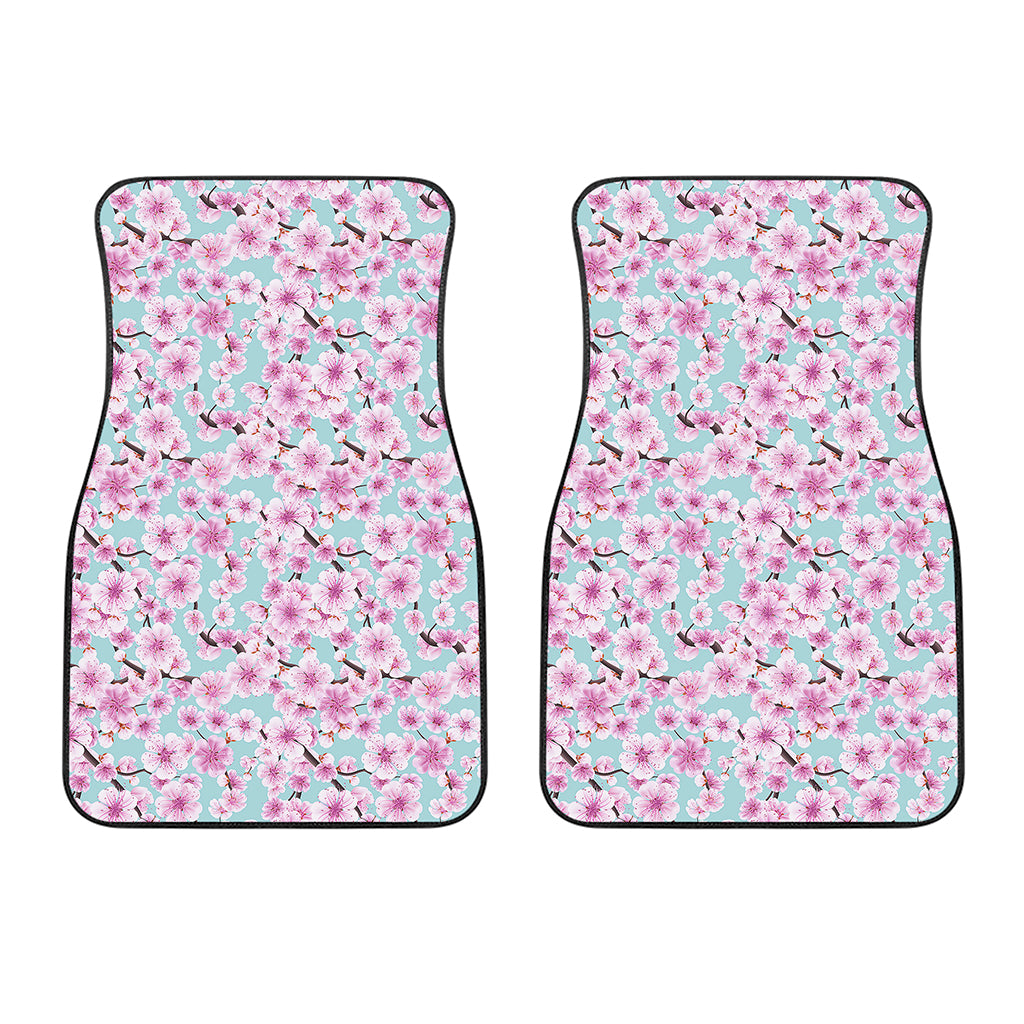 Sakura Cherry Blossom Pattern Print Front Car Floor Mats