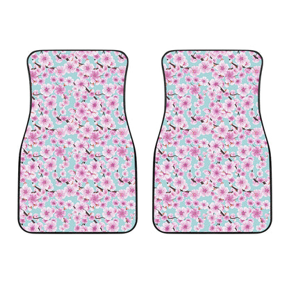 Sakura Cherry Blossom Pattern Print Front Car Floor Mats