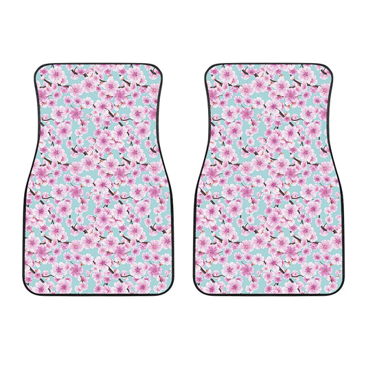 Sakura Cherry Blossom Pattern Print Front Car Floor Mats