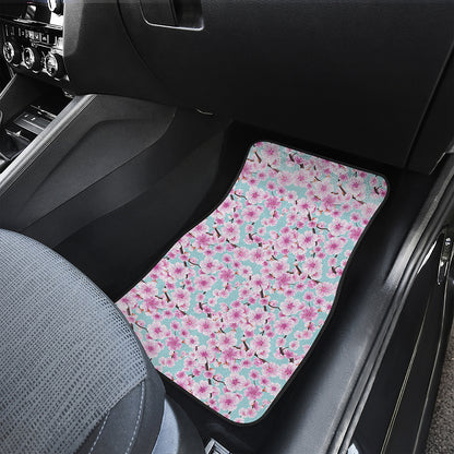 Sakura Cherry Blossom Pattern Print Front Car Floor Mats