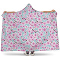 Sakura Cherry Blossom Pattern Print Hooded Blanket