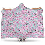 Sakura Cherry Blossom Pattern Print Hooded Blanket