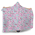 Sakura Cherry Blossom Pattern Print Hooded Blanket