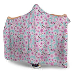 Sakura Cherry Blossom Pattern Print Hooded Blanket