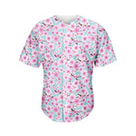 Sakura Cherry Blossom Pattern Print Men's Baseball Jersey