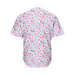 Sakura Cherry Blossom Pattern Print Men's Baseball Jersey