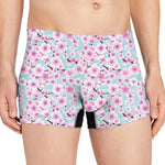 Sakura Cherry Blossom Pattern Print Men's Boxer Briefs