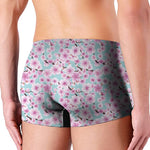 Sakura Cherry Blossom Pattern Print Men's Boxer Briefs