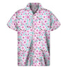 Sakura Cherry Blossom Pattern Print Men's Short Sleeve Shirt