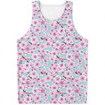 Sakura Cherry Blossom Pattern Print Men's Tank Top