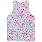 Sakura Cherry Blossom Pattern Print Men's Tank Top