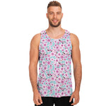 Sakura Cherry Blossom Pattern Print Men's Tank Top