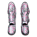 Sakura Cherry Blossom Pattern Print Muay Thai Shin Guards