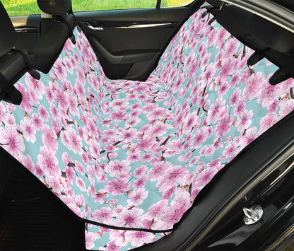 Sakura Cherry Blossom Pattern Print Pet Car Back Seat Cover