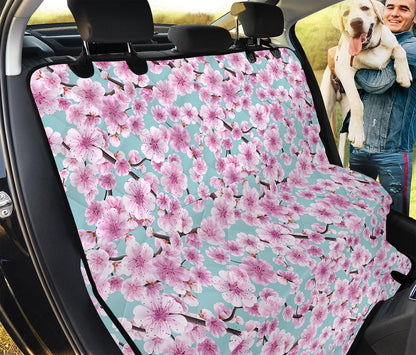 Sakura Cherry Blossom Pattern Print Pet Car Back Seat Cover
