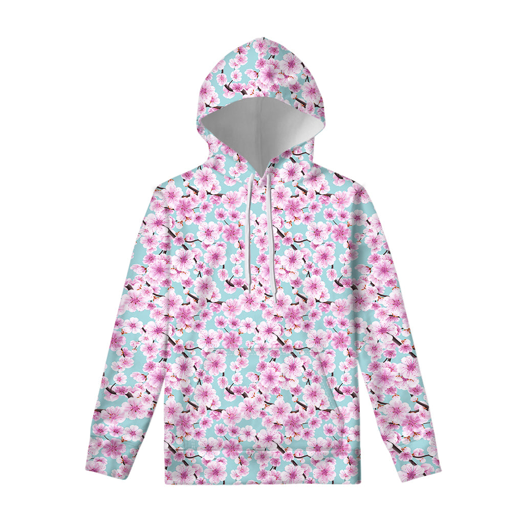 Sakura Cherry Blossom Pattern Print Pullover Hoodie