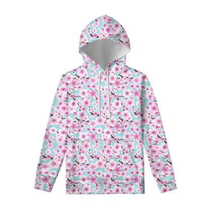 Sakura Cherry Blossom Pattern Print Pullover Hoodie