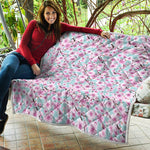 Sakura Cherry Blossom Pattern Print Quilt