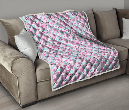 Sakura Cherry Blossom Pattern Print Quilt