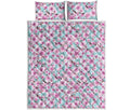 Sakura Cherry Blossom Pattern Print Quilt Bed Set